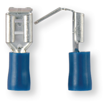 Isolierter Verbinder 3318 blau, 6,3x0,8, 1-2,5 mm²